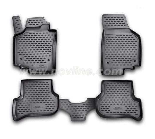ΠΑΤΑΚΙΑ ΣΕ ΣΚΑΦΗ TPE ΛΑΣΤΙΧΟ ΓΙΑ SEAT ALTEA XL 01/2006-2015  ΣΕ ΜΑΥΡΟ ΧΡΩΜΑ NOVLINE - 4 ΤΕΜ.