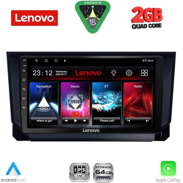 LENOVO LVD 2573_CPA (9inc) MULTIMEDIA TABLET for SEAT ARONA - IBIZA mod. 2018-2026