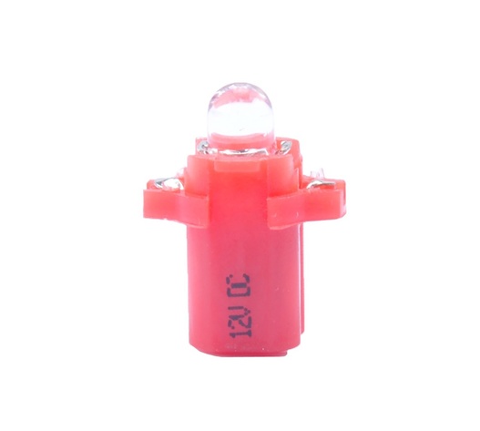 BAX 12V B8,3d 0,2W LED 1xFLUX 5mm ΚΟΚΚΙΝΟ BLISTER M-TECH - 2 ΤΕΜ.