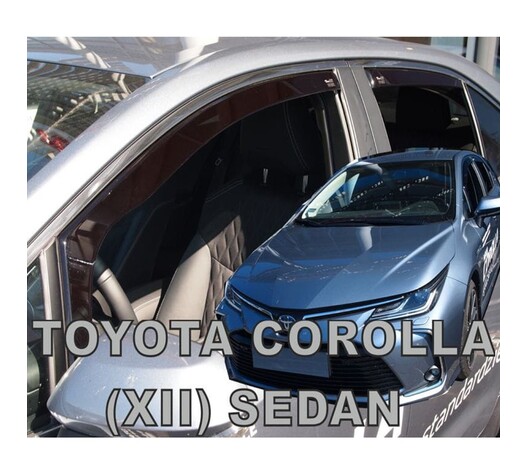 ΑΝΕΜΟΘΡΑΥΣΤΕΣ ΓΙΑ TOYOTA COROLLA XII 4D SEDAN 2018+ ΣΕΤ ΑΥΤΟΚΙΝΗΤΟΥ ΑΠΟ ΕΥΚΑΜΠΤΟ ΦΙΜΕ ΠΛΑΣΤΙΚΟ HEKO - 4 ΤΕΜ.