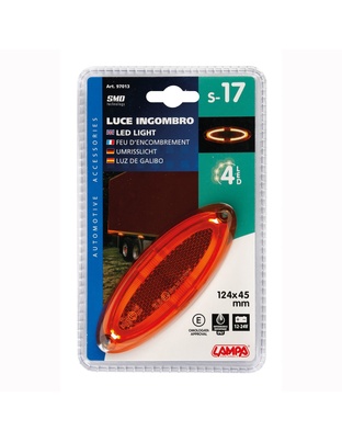 ΦΩΣ ΟΓΚΟΥ 4LED ΠΟΡΤΟΚΑΛΙ ΧΡΩΜΑΤΟΣ SMD 12/24V 124 mm -1ΤΕΜ.