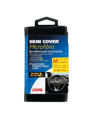 Lampa Κάλυμμα Τιμονιού Αυτοκινήτου Skin-Cover 38-40εκ. Ελαστικό Άοσμο Μικροϊνών Μαύρο 1-τεμ. (L3292.6)