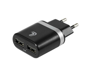 Lampa – Φορτιστής Πρίζας 220V σε 2 USB 5V 2.4A για Κινητά Smartphones Tablet Universal – 1 Τεμ. (L3894.9/T)