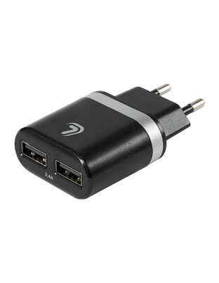 Lampa – Φορτιστής Πρίζας 220V σε 2 USB 5V 2.4A για Κινητά Smartphones Tablet Universal – 1 Τεμ. (L3894.9/T)
