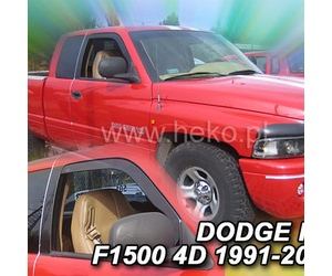 ΑΝΕΜΟΘΡΑΥΣΤΕΣ ΓΙΑ DODGE RAM 1500 4D 1991-2002 ΖΕΥΓΑΡΙ ΑΠΟ ΕΥΚΑΜΠΤΟ ΦΙΜΕ ΠΛΑΣΤΙΚΟ HEKO - 2 ΤΕΜ.