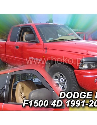 ΑΝΕΜΟΘΡΑΥΣΤΕΣ ΓΙΑ DODGE RAM 1500 4D 1991-2002 ΖΕΥΓΑΡΙ ΑΠΟ ΕΥΚΑΜΠΤΟ ΦΙΜΕ ΠΛΑΣΤΙΚΟ HEKO - 2 ΤΕΜ.