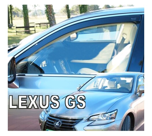 ΑΝΕΜΟΘΡΑΥΣΤΕΣ ΓΙΑ LEXUS GS IV 250 4D 2016+ ΖΕΥΓΑΡΙ ΑΥΤΟΚΙΝΗΤΟΥ ΑΠΟ ΕΥΚΑΜΠΤΟ ΦΙΜΕ ΠΛΑΣΤΙΚΟ HEKO - 2 ΤΕΜ.