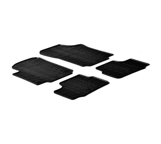 LAMPA - ΠΑΤΑΚΙΑ ΑΥΤΟΚΙΝΗΤΟΥ ΑΠΟ ΛΑΣΤΙΧΟ ΓΙΑ SEAT MII 3D 05/2012-2019 / VW UP 2012-2019 / SKODA CITIGO 05/2012-2019 ΣΕ ΜΑΥΡΟ ΧΡΩΜΑ ME ΚΟΥΜΠΩΜΑΤΑ - 4 ΤΕΜ.