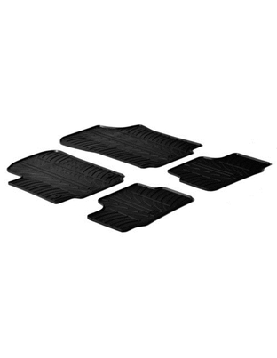 LAMPA - ΠΑΤΑΚΙΑ ΑΥΤΟΚΙΝΗΤΟΥ ΑΠΟ ΛΑΣΤΙΧΟ ΓΙΑ SEAT MII 3D 05/2012-2019 / VW UP 2012-2019 / SKODA CITIGO 05/2012-2019 ΣΕ ΜΑΥΡΟ ΧΡΩΜΑ ME ΚΟΥΜΠΩΜΑΤΑ - 4 ΤΕΜ.