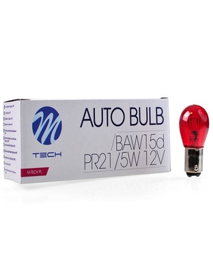 PR21/5W 12V BAW15d 21/5W ΚΟΚΚΙΝΟ (ΔΙΠΟΛΙΚΟ) ΠΑΡΑΚΕΝΤΡΟ  STANDARD 10ΤΕΜ. M-TECH