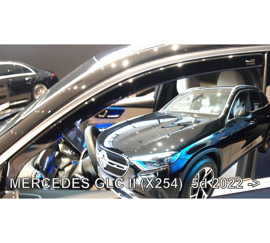ΑΝΕΜΟΘΡΑΥΣΤΕΣ ΓΙΑ MERCEDES GLC X254 5D 2022+ - ΖΕΥΓΑΡΙ ΑΥΤΟΚΙΝΗΤΟΥ ΑΠΟ ΕΥΚΑΜΠΤΟ ΦΙΜΕ ΠΛΑΣΤΙΚΟ HEKO - 2 ΤΕΜ.