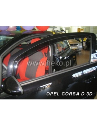 ΑΝΕΜΟΘΡΑΥΣΤΕΣ ΓΙΑ OPEL CORSA D/E 3D 09/2006-2014 ΖΕΥΓΑΡΙ ΑΠΟ ΕΥΚΑΜΠΤΟ ΦΙΜΕ ΠΛΑΣΤΙΚΟ HEKO - 2 ΤΕΜ.