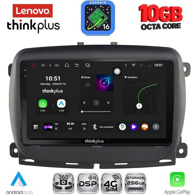 LENOVO LTM 11131_CPA (9inc) MULTIMEDIA TABLET for FIAT 500 mod. 2016-2025