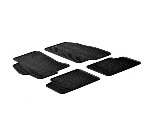 LAMPA - ΠΑΤΑΚΙΑ ΑΥΤΟΚΙΝΗΤΟΥ ΑΠΟ ΛΑΣΤΙΧΟ ΓΙΑ FIAT LINEA 01/2007-11/2014 ΣΕ ΜΑΥΡΟ ΧΡΩΜΑ ΧΩΡΙΣ ΚΟΥΜΠΩΜΑΤΑ - 4 ΤΕΜ.