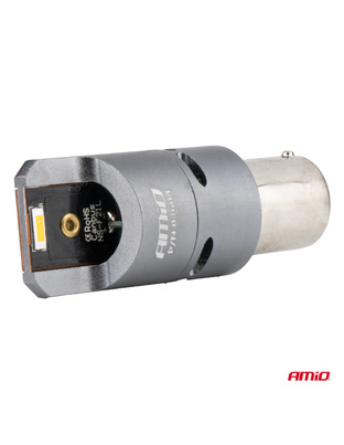 Amio - ΛΑΜΠΑΚΙΑ PY21W BAU15s 12/24V 6.000K 2xSMD LED FULL CAN-BUS(ΜΕ ΑΝΕΜΙΣΤΗΡΑΚΙ) ΠΟΡΤΟΚΑΛΙ PRO SERIES - 2 Τεμ. (03604/AM)