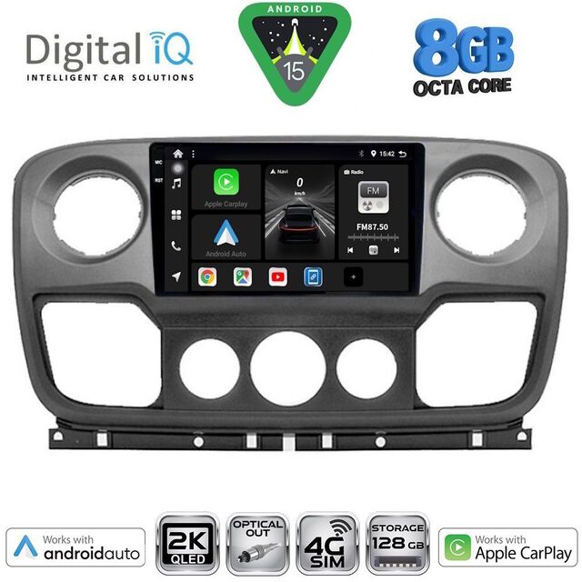 DIGITAL IQ BXK 20463_CPAA (10inc) MULTIMEDIA TABLET for NISSAN NV400 - OPEL MOVANO - RENAULT MASTER mod. 2010-2020