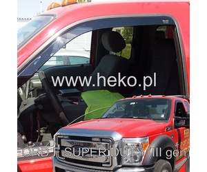 ΑΝΕΜΟΘΡΑΥΣΤΕΣ ΓΙΑ FORD F550 SUPER DUTY 1ΜΙΣΗ ΚΑΜΠΙΝΑ 2011-2016 ΖΕΥΓΑΡΙ ΑΠΟ ΕΥΚΑΜΠΤΟ ΦΙΜΕ ΠΛΑΣΤΙΚΟ HEKO - 2 ΤΕΜ.