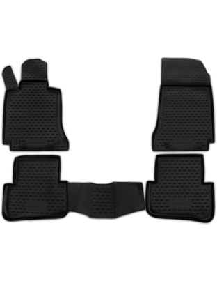 ΠΑΤΑΚΙΑ ΣΕ ΣΚΑΦΗ TPE ΛΑΣΤΙΧΟ ΓΙΑ MERCEDES C CLASS W204 2007-2014  ΣΕ ΜΑΥΡΟ ΧΡΩΜΑ NOVLINE - 4 ΤΕΜ.