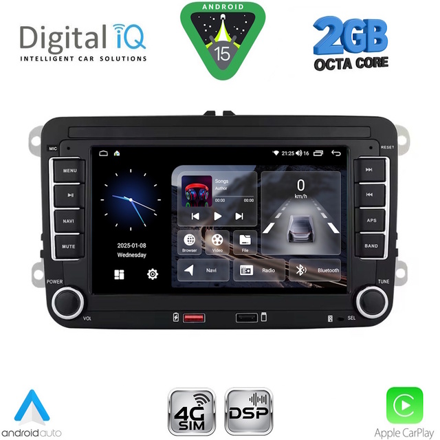 DIGITAL IQ BLF 304_CPA (7" DECK) MULTIMEDIA SYSTEM for VW - SKODA - SEAT mod. 2004-2014