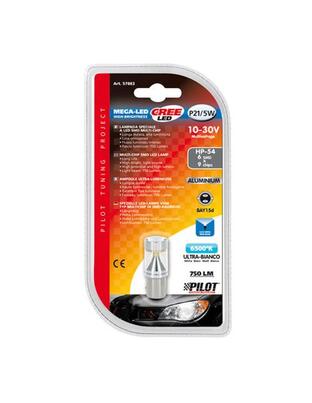 P21/5W 10-30V BAY15d 80/750lm Διπολικό Λευκό Διάθλασης MEGA-LED 54 CREE-LED BLISTER 1τεμ.