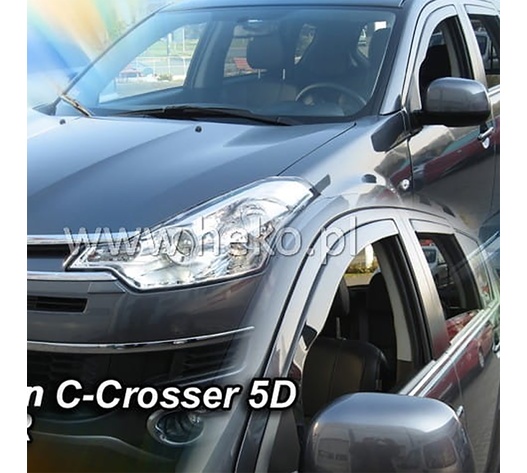 ΑΝΕΜΟΘΡΑΥΣΤΕΣ ΓΙΑ CITROEN C-CROSSER  5D 2007-2012 / PEUGEOT 4007 5D 2008-2012 ΖΕΥΓΑΡΙ ΑΠΟ ΕΥΚΑΜΠΤΟ ΦΙΜΕ ΠΛΑΣΤΙΚΟ HEKO - 2 ΤΕΜ.