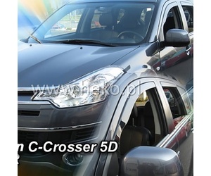 ΑΝΕΜΟΘΡΑΥΣΤΕΣ ΓΙΑ CITROEN C-CROSSER  5D 2007-2012 / PEUGEOT 4007 5D 2008-2012 ΖΕΥΓΑΡΙ ΑΠΟ ΕΥΚΑΜΠΤΟ ΦΙΜΕ ΠΛΑΣΤΙΚΟ HEKO - 2 ΤΕΜ.