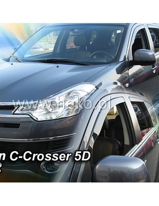 ΑΝΕΜΟΘΡΑΥΣΤΕΣ ΓΙΑ CITROEN C-CROSSER  5D 2007-2012 / PEUGEOT 4007 5D 2008-2012 ΖΕΥΓΑΡΙ ΑΠΟ ΕΥΚΑΜΠΤΟ ΦΙΜΕ ΠΛΑΣΤΙΚΟ HEKO - 2 ΤΕΜ.
