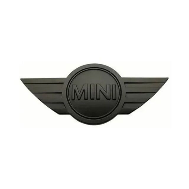 Σήμα αυτοκόλλητο μεταλλικό μαύρο - MINI COOPER