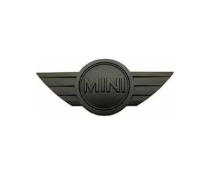 Σήμα αυτοκόλλητο μεταλλικό μαύρο - MINI COOPER
