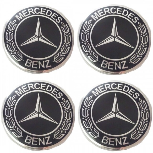 Αυτοκόλλητα για κέντρο ζάντας μαύρα - Mercedes-benz