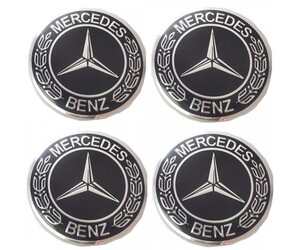 Αυτοκόλλητα για κέντρο ζάντας μαύρα - Mercedes-benz