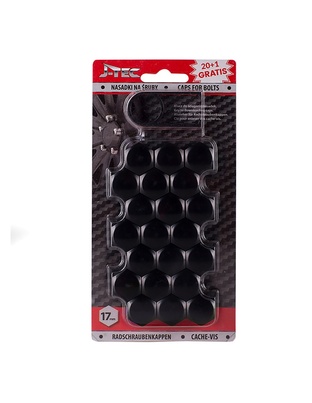Amio - ΚΑΠΑΚΙΑ ΜΠΟΥΛΟΝΙΩΝ 17mm ΜΑΥΡΑ - 21 ΤΕΜ. (G21301/AM)
