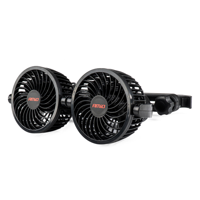 Amio - ΑΝΕΜΙΣΤΗΡΑΣ ΔΙΠΛΟΣ 12V 2χ4''(10,8cm) ΜΕ ΦΙΣ ΑΝΑΠΤΗΡΑ 2 ΤΑΧΥΤΗΤΩΝ & ΣΤΗΡΙΞΗ ΣΤΟ ΠΡΟΣΚΕΦΑΛΟ - 1 TEM. (03008/AM)