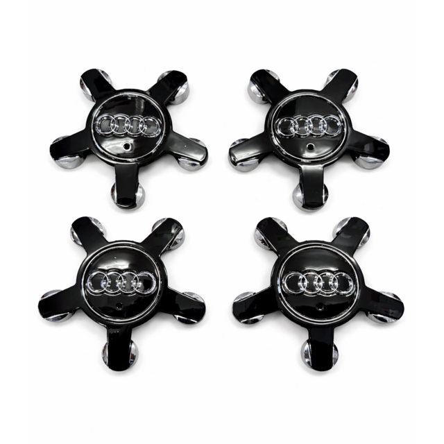 Τάπες για κέντρο ζάντας μαύρες με 5 ακίδες 13cm - Audi