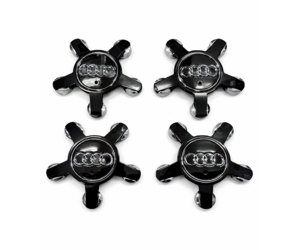 Τάπες για κέντρο ζάντας μαύρες με 5 ακίδες 13cm - Audi