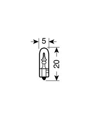 ΛΑΜΠΑΚΙΑ ΨΕΙΡΕΣ Τ5 12V/1.2W W2x4.6d ΜΠΛΕ