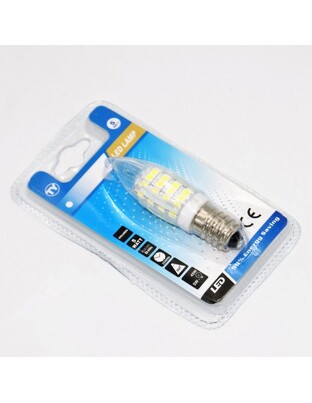 LED ΛΑΜΠΑ E14 5W/400Lm/6000K C37-5W-W