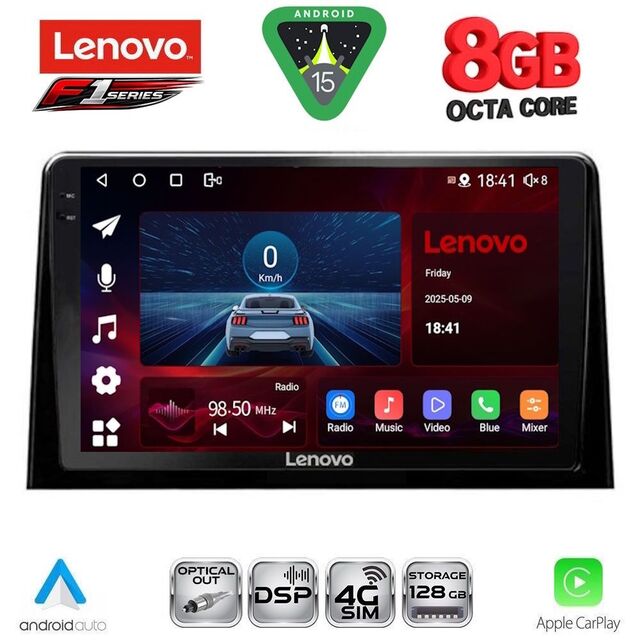 LENOVO SSR 10082_CPA (10inc) MULTIMEDIA TABLET for CITROEN BERLINGO – OPEL COMBO – PEUGEOT PARTNER – TOYOTA PROACE mod. 2018-2026 - FIAT DOBLO mod. 2022-2026