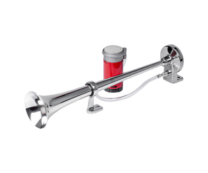 Amio - ΚΟΡΝΑ ΠΝΕΥΜΑΤΙΚΗ ΜΟΝΗ 12V (ΜΗΚΟΣ:45 cm ΔΙΑΜΕΤΡΟΣ ΕΞΟΔΟΥ: 9cm) ΧΡΩΜΙΟΥ - 1 Τεμ. (03618/AM)