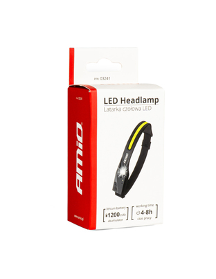Amio - ΦΑΚΟΣ ΚΕΦΑΛΗΣ ΕΡΓΑΣΙΑΣ LED USB-C 1200mAh XPE+COB ΕΠΑΝΑΦΟΡΤΙΖΟΜΕΝΟΣ - 1 TEM. (03241/AM)