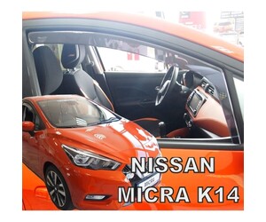 ΑΝΕΜΟΘΡΑΥΣΤΕΣ ΓΙΑ NISSAN MICRA K14 5D 2017+ ΖΕΥΓΑΡΙ ΑΠΟ ΕΥΚΑΜΠΤΟ ΦΙΜΕ ΠΛΑΣΤΙΚΟ HEKO - 2 ΤΕΜ.