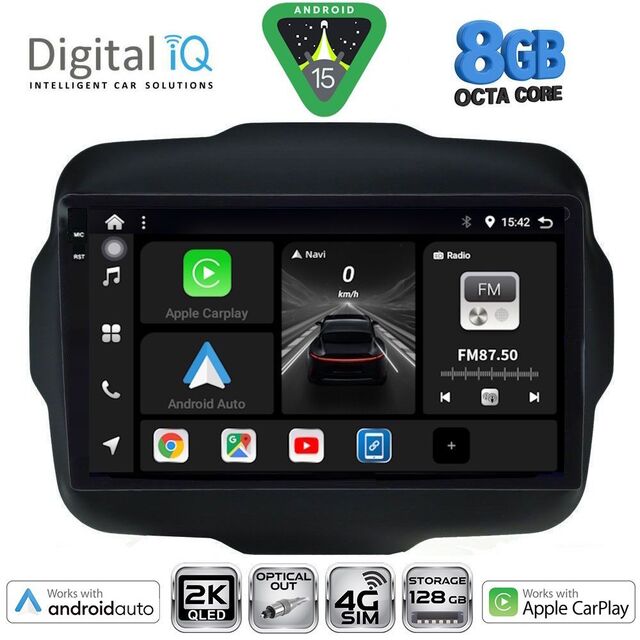 DIGITAL IQ BXK 20290_CPAA (9inc) MULTIMEDIA TABLET for JEEP RENEGADE  mod. 2014-2025