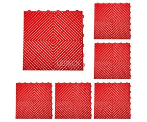 DIGITAL IQ PLASTIC FLOOR TILES 6TEM (RED)