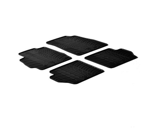 LAMPA - ΠΑΤΑΚΙΑ ΑΥΤΟΚΙΝΗΤΟΥ ΑΠΟ ΛΑΣΤΙΧΟ ΓΙΑ MAZDA 2 10/2007-2015 ΣΕ ΜΑΥΡΟ ΧΡΩΜΑ ME ΚΟΥΜΠΩΜΑΤΑ - 4 ΤΕΜ.
