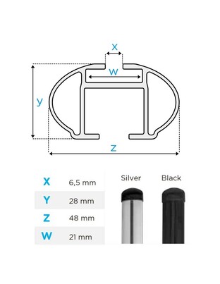 MENABO ΜΠΑΡΕΣ ΟΡΟΦΗΣ ΑΛΟΥΜΙΝΙΟΥ TIGER XL SILVER 131.5 cm ΣΕ ΑΣΗΜΙ ΧΡΩΜΑ ΓΙΑ Land Rover Discovery Sport (L550) 5 doors 2015>2019 ΜΕ FLUSH ή RAISED RAILS - 2 ΤΕΜ. (8500/ΜΒ)