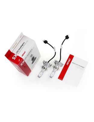 Amio - Λαμπτήρες SX SERIES τύπου H7-6 τάση λειτουργίας 6/12V απόδοσης 40W 6000K 3200lm με ενσωματωμένη ψύκτρα για Επιβατικά Αυτοκίνητα και Μοτοσυκλέτες - 2 τεμ. (01065/AM)