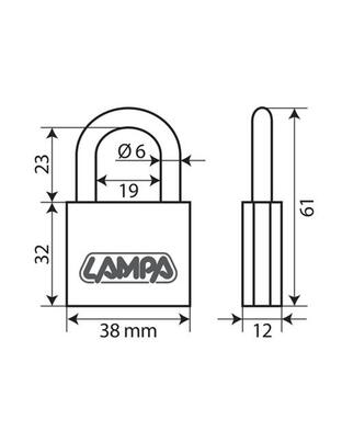 ΛΟΥΚΕΤΟ 50mm STANDARD ΜΕ 3 ΚΛΕΙΔΙΑ