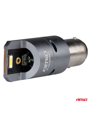 Amio - P21/5W BAY15s 12/24V 6.000K 2xSMD LED(ΜΕ ΑΝΕΜΙΣΤΗΡΑΚΙ) FULL CAN-BUS ΛΕΥΚΟ PRO SERIES - 2 Τεμ. (03605/AM)
