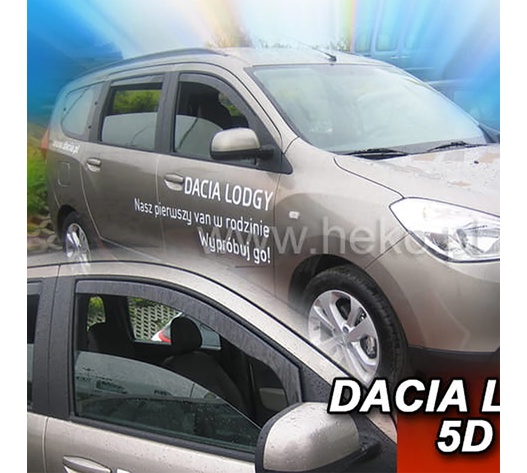 ΑΝΕΜΟΘΡΑΥΣΤΕΣ ΓΙΑ DACIA LODGY 5D 2012-2020 / DACIA DOKKER 4D 2012-2020 ΖΕΥΓΑΡΙ ΑΠΟ ΕΥΚΑΜΠΤΟ ΦΙΜΕ ΠΛΑΣΤΙΚΟ HEKO - 2 ΤΕΜ.