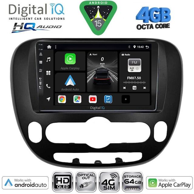 DIGITAL IQ BXK 19321_CPAA (9inc) MULTIMEDIA TABLET for KIA SOUL mod. 2013-2019